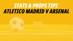 Image for Atletico Madrid v Arsenal stats and player props tips